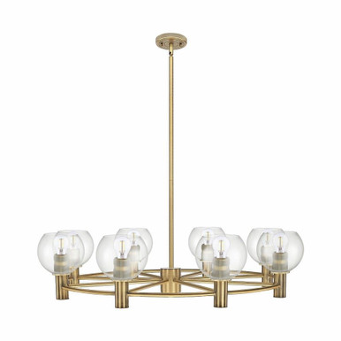 Crown Point 8 Light Athens Stem Chandelier 35.5 Inch Wide by Innovations - 434-8CR-G12-6