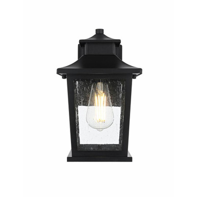 Redner 1 Light Outdoor Wall Sconce 11.5 Inch Tall X 7 Inch Wide by Elegant - OD351W12BK