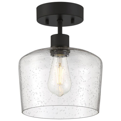 Port Nine 9W 1 LED 11.75 Inch Length Steel Semi Flush Mount by Access - 63147LEDDLP-MBL