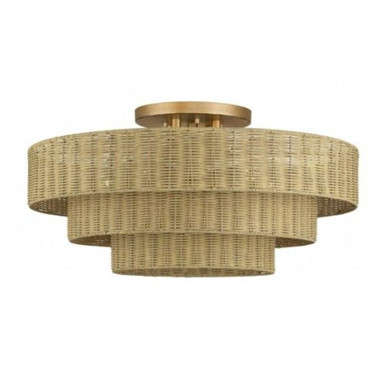 Weavington 5 Light Extra Large Semi Flush Mount 28 Inch Wide by Livex - 60599-48