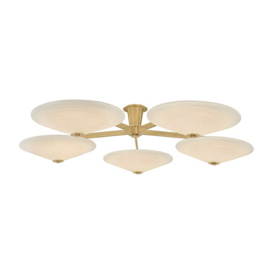 Cologne 100W 5 LED Flush Mount 11.75 Inch Tall and 60 Inch Wide by Corbett - 521-60-VB