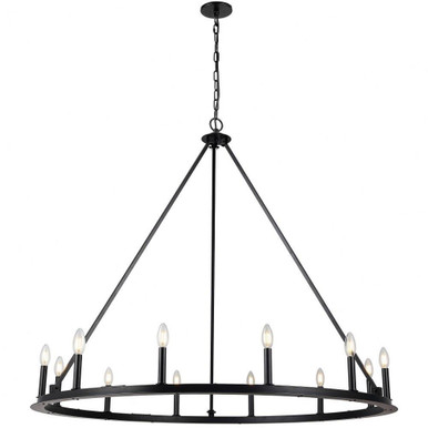 Colby 12 Light Oversized Round Chandelier by Dainolite - CLB-4812C-MB