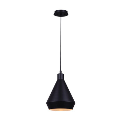 Byck 1 Light Medium Pendant 61.5 Inch Tall by Canarm Inc - IPL1020A01BK
