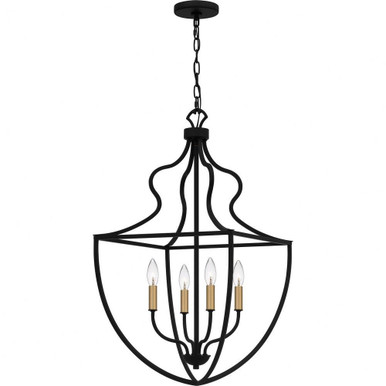4 Light Large Pendant 30.25 Inch Tall by Quoizel - QP6215MBK