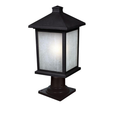Holbrook 1 Light Outdoor Post Mount Light 20.5 x 9.5 In by Z-Lite - 507PHB-533PM-BK