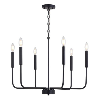 Belden 6 Light Chandelier 23.75 Inch Tall and 26 Inch Wide by Vaxcel - H0297