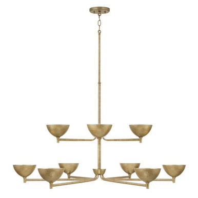 Francesca 100W 10 LED Chandelier 24 Inch Tall and 43 Inch Wide by Capital - 458501FT