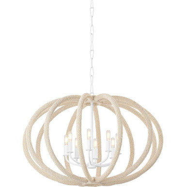 Lewiston 6 Light Large Chandelier by Hudson Valley - 1208-WP