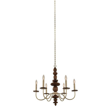 Lassen 6 Light Medium Chandelier by Kalco - 304950CG