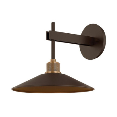 Harac 5W 1 LED Outdoor Wall Sconce 9.75 Inch Tall and 11 Inch Wide by Troy - B7810-PBR/BRZ