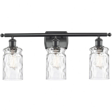 Candor 3 Light Bath Vanity 26 Inch Wide by 12 Inch High by Innovations - 516-3W-BK-G352