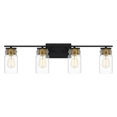 Keesey 4 Light Vanity Light by Quoizel - KEE8632MBK
