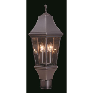 Normandy 3 Light Outdoor Post Mount 23 x 10 Inches by Framburg 8743 IRON - 8743 IRON