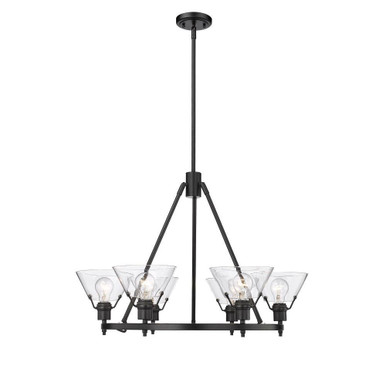 Orwell 6 Light Chandelier 20.38 Inches Tall and 29 Inches Wide by Golden  - 3306-6 BLK-CLR