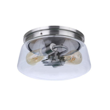 Laclede 2 Light Outdoor Flush Mount 6.13 Inch and 12 Inch Wide by Craftmade - ZA3837-SA