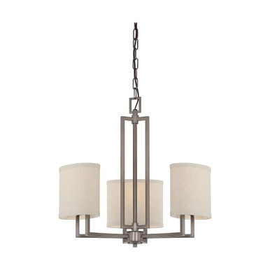 Gemini Three Light Chandelier 21 Inches Wide by 20.75 Inches High by Nuvo - 60/4857
