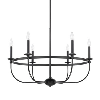 Rylann Chandelier 6 Light Matte Black by Capital  - 425161MB