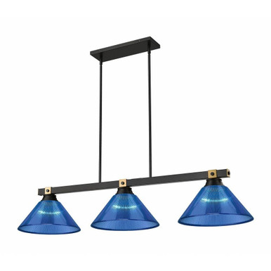 Bronte 3 Light Billiard 9.5 Inch Tall and 14 Inch Wide By Z-Lite - 1955-3MB-14