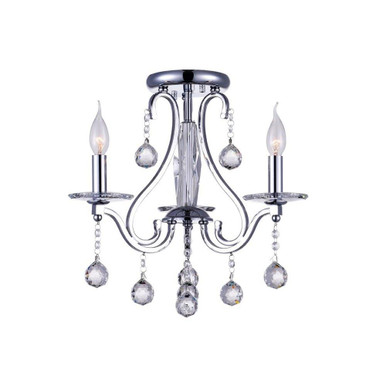 Valentina 3 Light 18 Inch Wide Flush Mount by CWI - 5507C18C-3