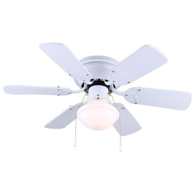 Twister 8 Blade Ceiling Fan with Light Kit 30 Inch Wide by Canarm Inc - CF3230611S