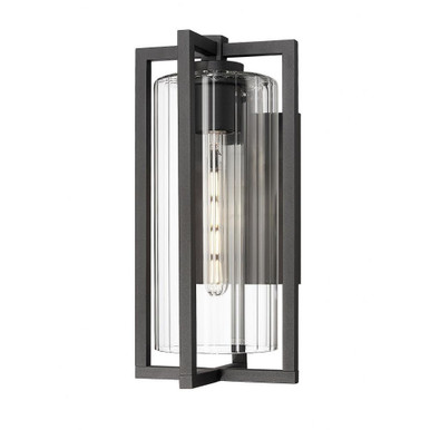 Aura 1 Light Outdoor Wall Lantern 16.5 Inch Tall by Z Lite - 5013M-BK