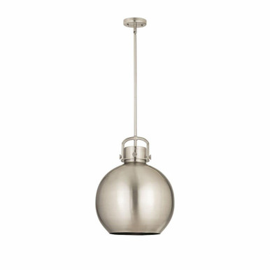 Newton Sphere 1 Light Metal Medium Stem Pendant 14 Inch Wide by Innovations - 410-1SL-M410-14