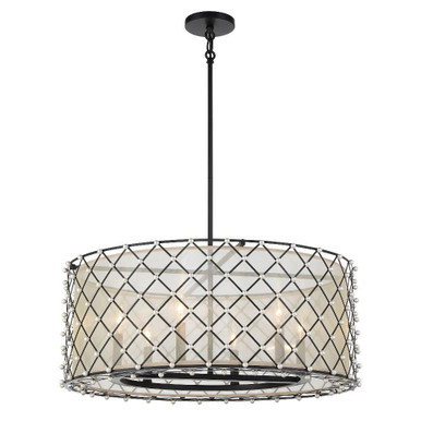 Sheer Elegance 6 Light Large Pendant by Minka Lavery - 2866-66A