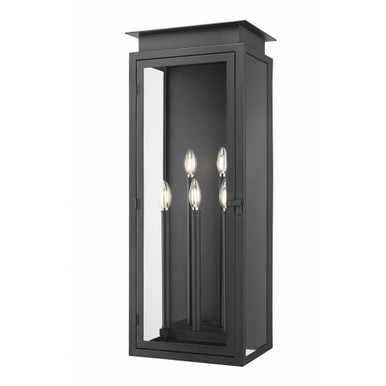 Nova 5 Light Outdoor Wall Mount 32 Inch Tall and 12.5 Inch Wide By Z-Lite - 5018XL-BK