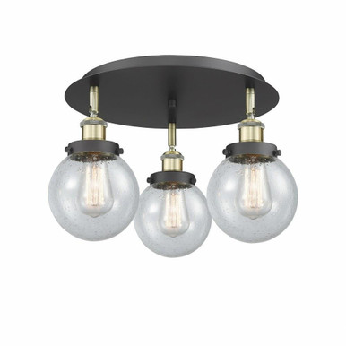 Beacon 3 Light 17.75 Inch Wide Flush Mount by Innovations - 916-3C-G20-6