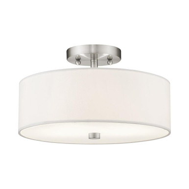 Meridian 2 Light 13 Inch Wide Semi Flush Mount by Livex 51053-91 - 51053-91