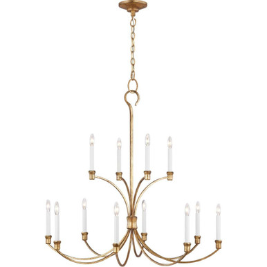 Westerly 12 Light Oversized 2 Tier Chandelier by Visual Comfort Studio - CC10712