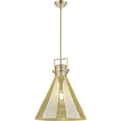 Newton Cone 1 Light Stem Hung Pendant 20.38 and 16 Inch Wide by Innovations - 411-1SL-G411-16