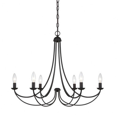 Mirren 6 Light Large Chandelier by Quoizel - MRN5006IB
