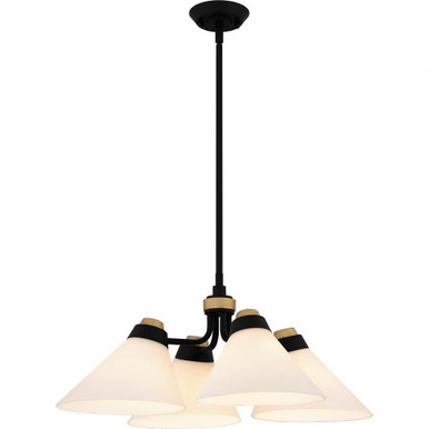 4 Light Large Pendant 24.5 Inch Wide by Quoizel - QP6218MBK