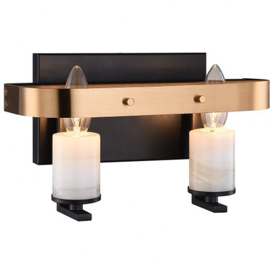 Crandle 2 Light Wall Sconce by Matteo - W82902BKAG