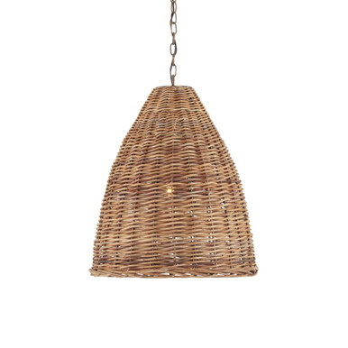 Basket 1 Light Large Pendant by Currey Company - 9845