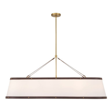 Callahan 6 Light Linear Chandelier 21.75 Inch X 47.5 Inch Wide by Crystorama - CAL-2407