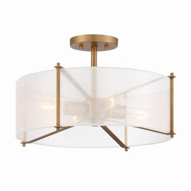 Daybreak 4 Light 17.75 Inch Wide Semi Flush Mount by Designers Fountain - d223m-sf-osb