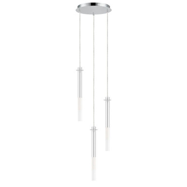Pipette 12W 3 LED Medium Pendant 18 Inch Tall by ET2 - E31095-93PC