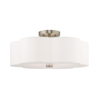 Chelsea 3 Light 18 Inch Wide Flush Mount by Livex - 52154-91