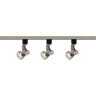 Three Light Line Voltage Gimbal Ring Track Kit 4.5 x 4.5 Inches by Nuvo - TK353