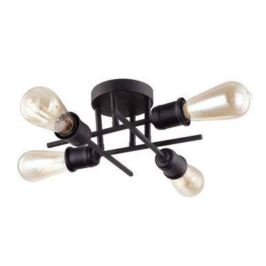 Nebraska 4 Light 18 Inch Wide Semi Flush Mount by Dainolite - NEB-184SF