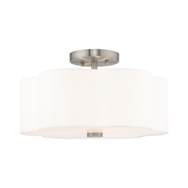 Chelsea 3 Light 15 Inch Wide Flush Mount by Livex - 52153-91