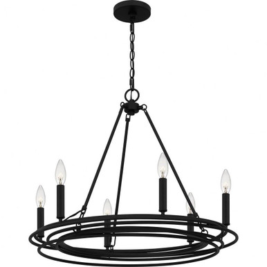 Calliope 6 Light Large Chandelier by Quoizel - CPE5025MBK