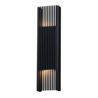 Rampart 15W 2 LED Outdoor Wall Mount 30 Inch Tall and 3.5 Inch Wide by ET2 - E30118-BK