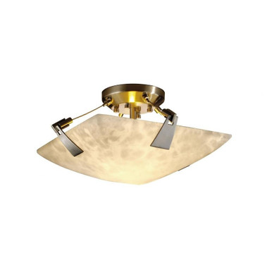 Clouds Tapered Clips 2 Light Square Semi Flush Mount by Justice Design - CLD-9630-25