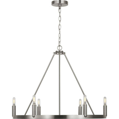 Mirla 6 LED Chandelier 28 Inch Wide by Generation - GLC2016E