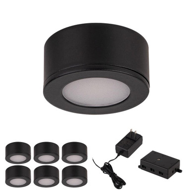 Mini Puck 2W 6 LED Puck Light Kit 1.38 Inch Wide by WAC Limited - HR-LED10/6K-30