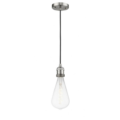 Bare Bulb 7W 1 LED Mini Pendant 3.5 x 2 Inch by Innovations  - 200C-SN-BB125LED