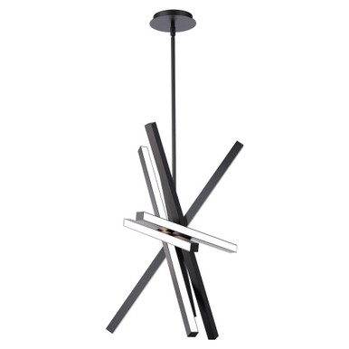 Parallax 27.2W 28 LED Pendant 28 Inch Tall and 15.13 Inch Wide by dweLED - PD-73128-BK